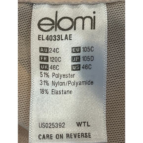 Elomi Neutral Color Bra Size 46C Mesh Sides and Back - Picture 5 of 5